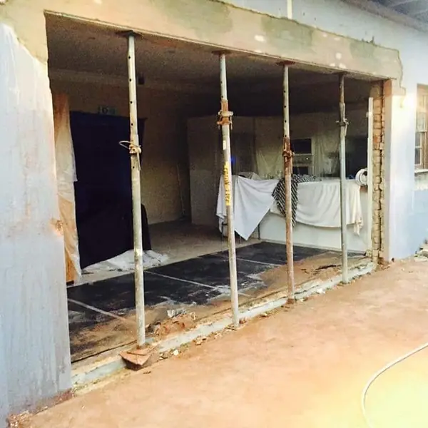 Structural beam and prop support during renovation