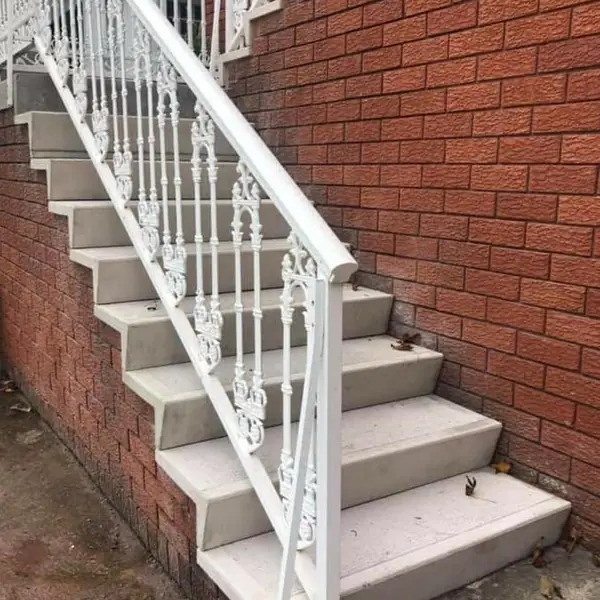 Ornate concrete staircase and balustrade restoration project