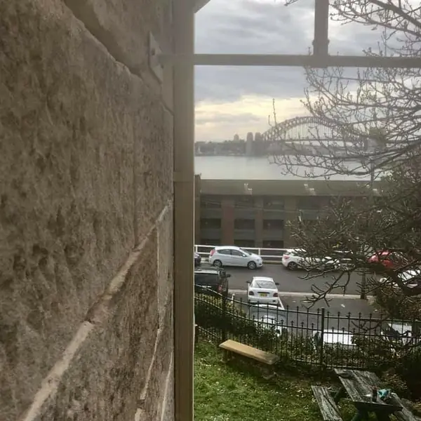 Interior sandstone wall nearing completion in new build